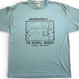 Vintage Roswell NM Alien Graphic Tee Single Stitch UFO Tourist Shirt XXL